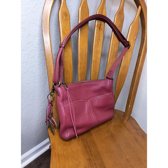 The Sak Womens Red Leather Shoulder Hobo Bag Crossbody Purse Handbag - Picture 7 of 13